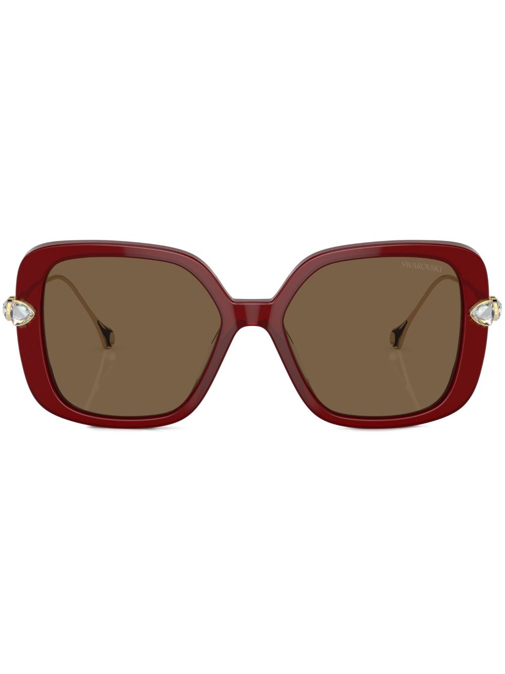 Swarovski Woman Sunglass Sk6011 In Dark Brown