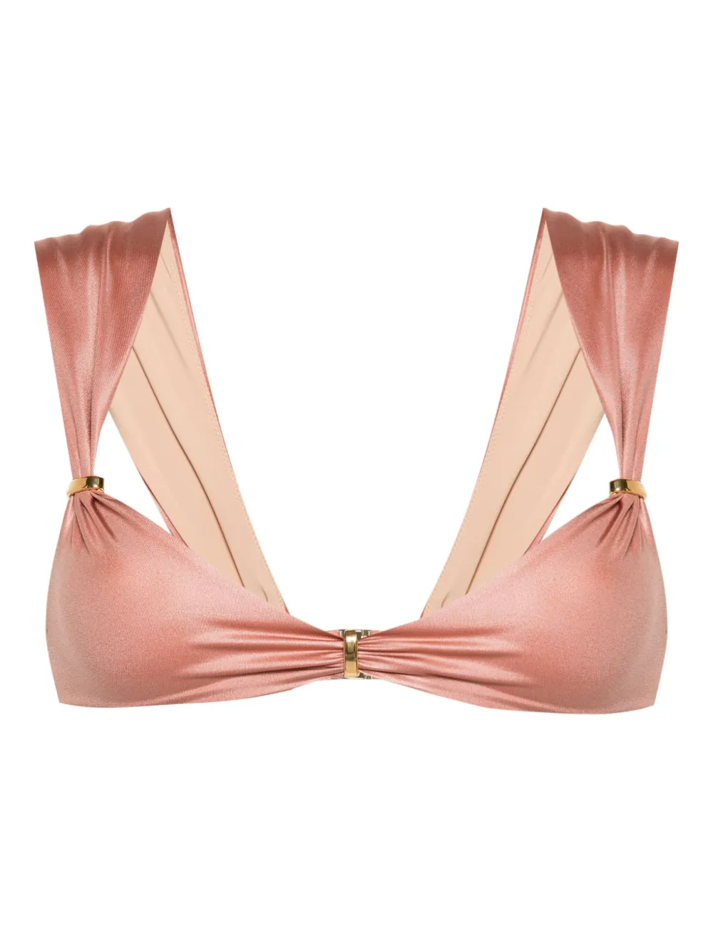 Dsquared2 Ring-detail Bikini Top In 粉色