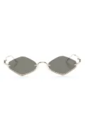 Gucci Eyewear Double G geometric-frame sunglasses - Gold