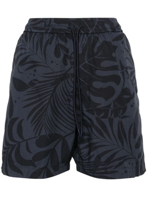 Woolrich leaf-print cotton deck shorts