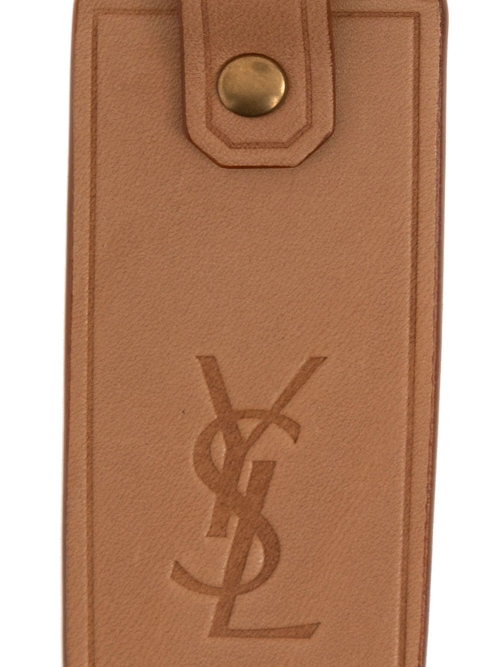 Saint Laurent Cassandre sleutelhanger met logo-reliëf Bruin