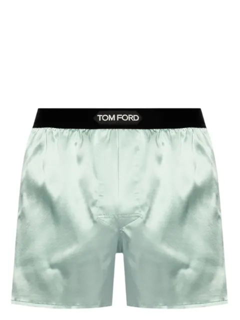 TOM FORD logo-waistband satin boxers