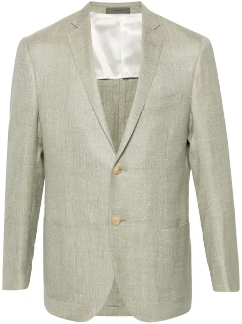 Corneliani single-breasted twill blazer