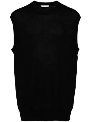 Maison Margiela レイヤード ニットトップ | ブラック | FARFETCH JP