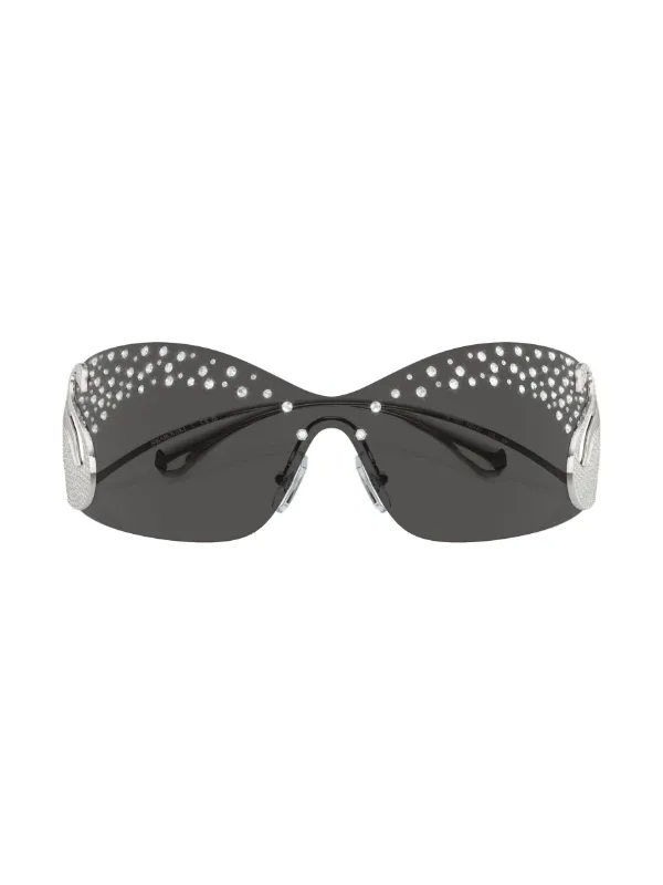 Swarovski Eyewear Occhiali Da Sole Con Strass Argento FARFETCH IT