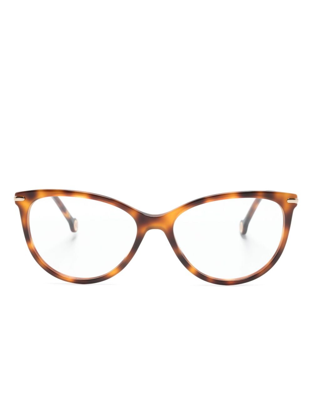 Carolina Herrera Tortoiseshell Cat-eye Glasses In Brown