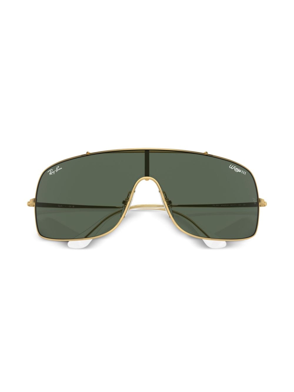 Shop Ray Ban Wings Iii Square-frame Sunglasses In Gold