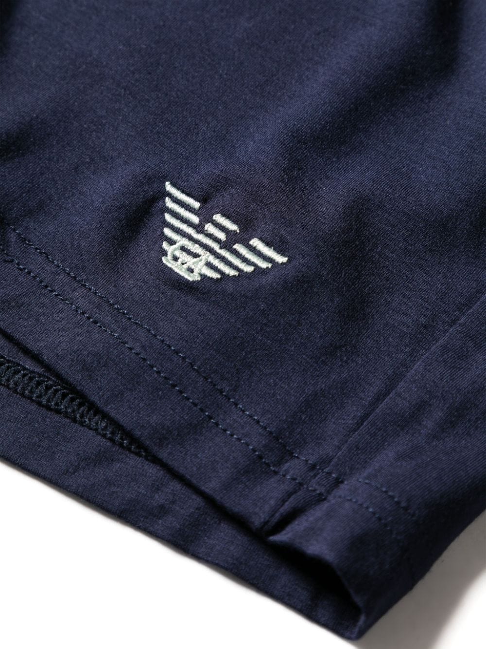 Shop Emporio Armani Logo-waistband Boxer Shorts In Blue