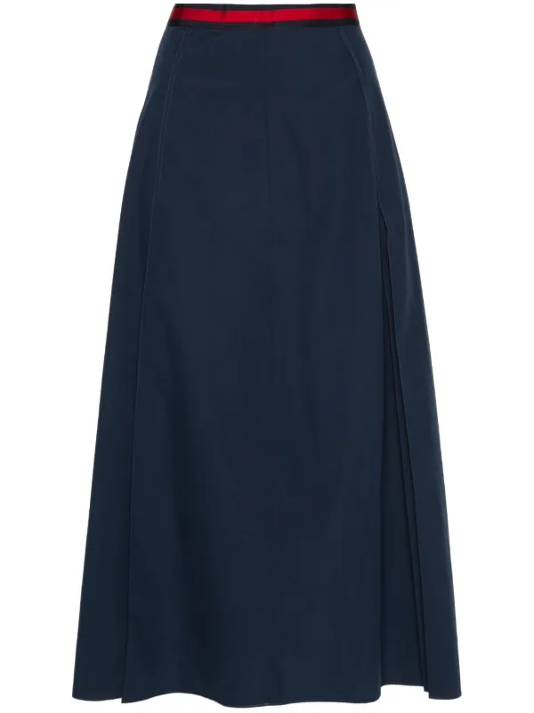 Gucci navy pleated skirt best sale