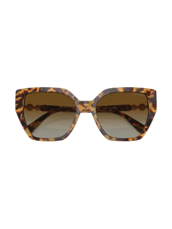 Swarovski Eyewear tortoiseshell-effect cat-eye Sunglasses  display picture 3
