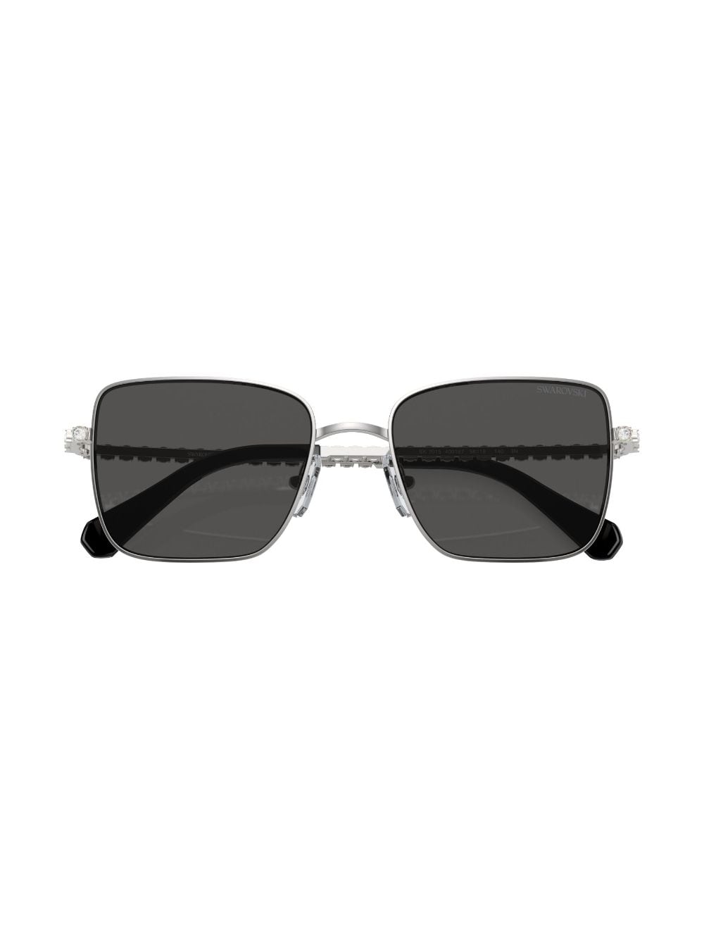 Shop Swarovski Crystal-embellished Square-frame Sunglasses In Silver