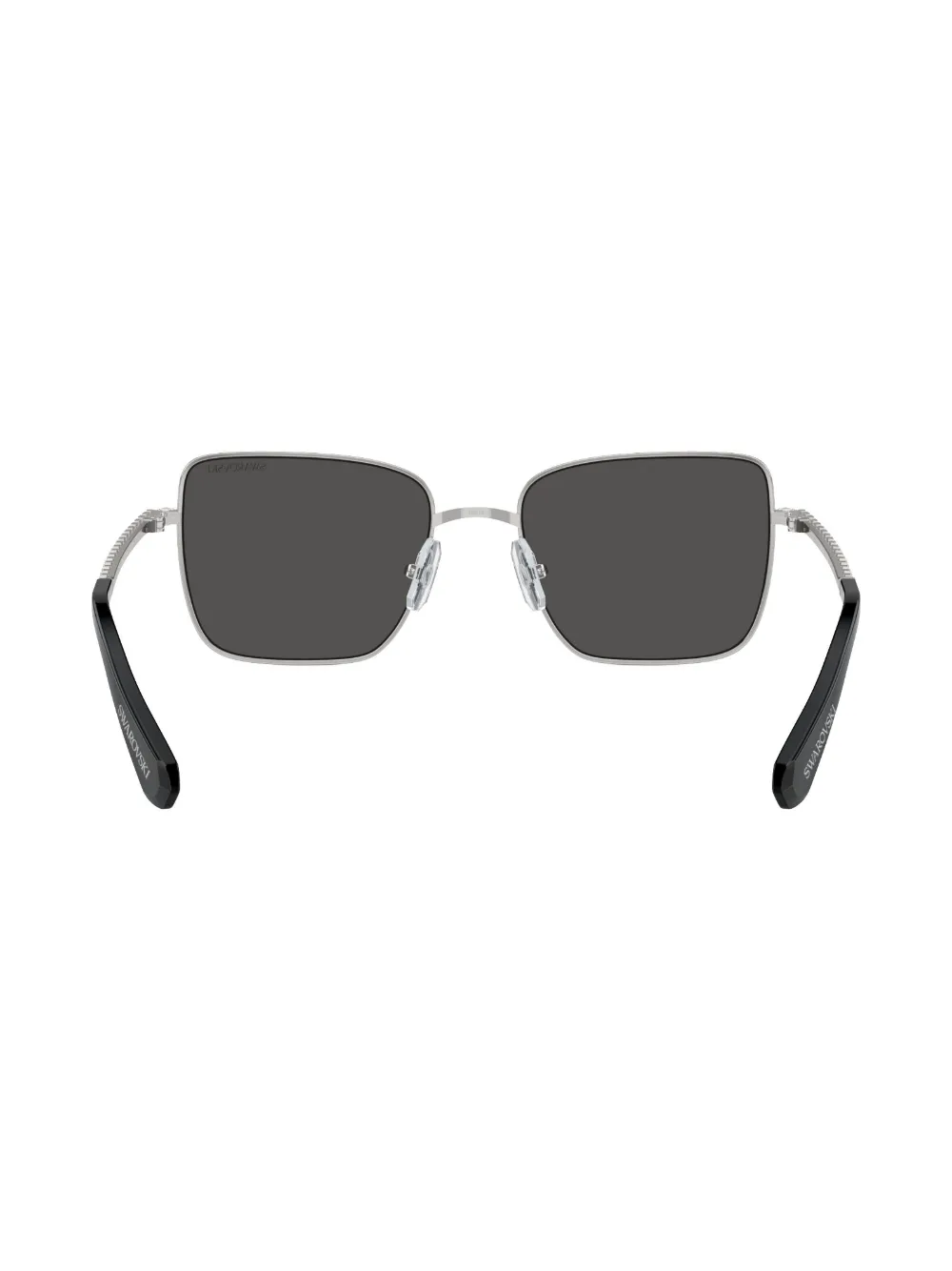 Shop Swarovski Crystal-embellished Square-frame Sunglasses In Silver