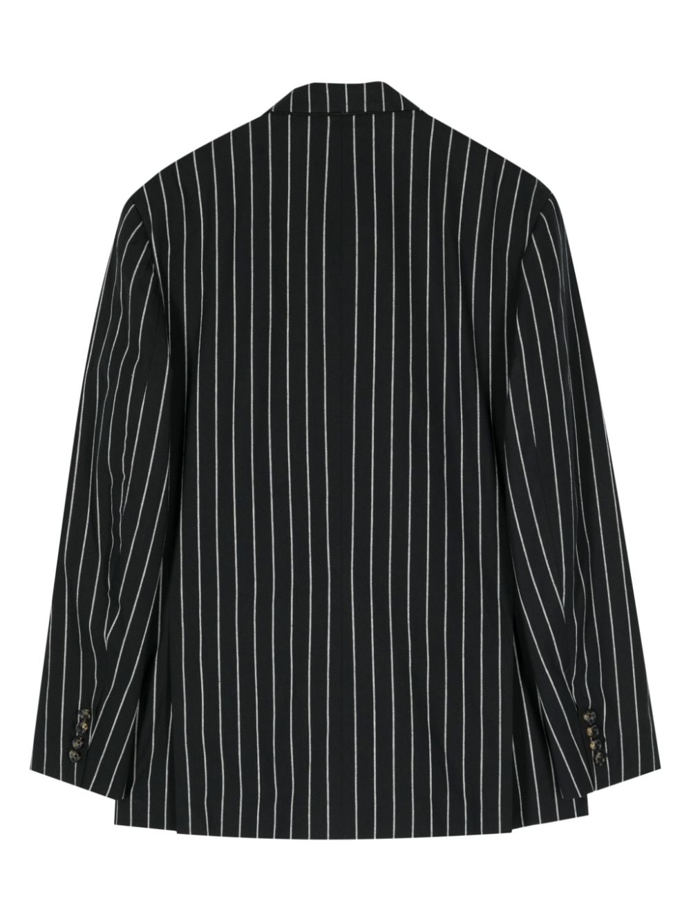 Shop Marina Yee Striped Double-breasted Blazer In Schwarz