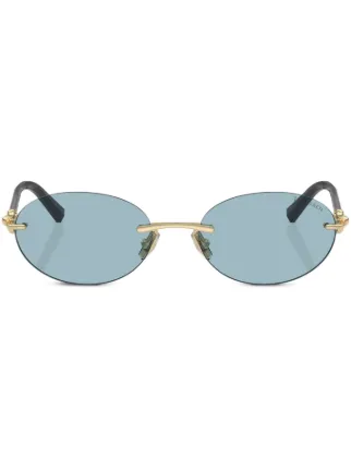Tiffany & Co. サングラス ブラックフレーム Tiffany & Co Eyewear オーバルフレーム サングラス | ブラック