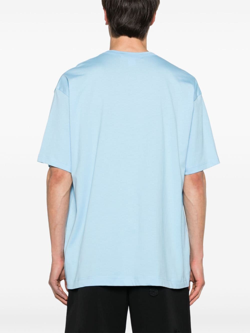 Shop Comme Des Garçons Logo-print Cotton T-shirt In Blau
