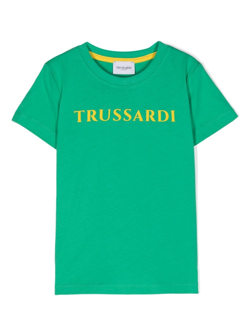 Trussardi Junior Kids' Logo-printed Cotton T-shirt In Green