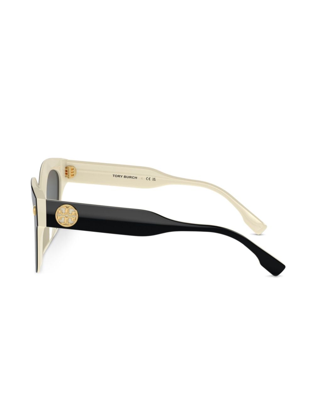 Shop Tory Burch Miller Pushed Square-shape Sunglasses In Black