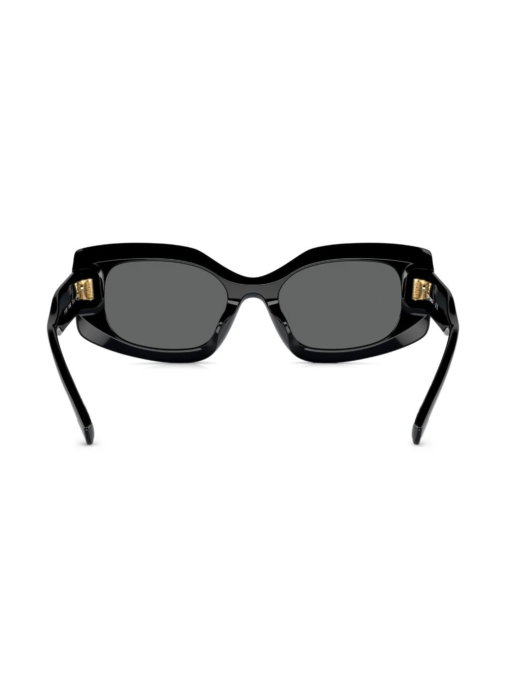 Shop Tory Burch Miller Rectangle-frame Sunglasses In Black