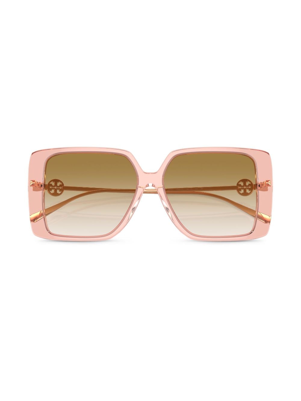 Shop Tory Burch Miller Oversize-frame Sunglasses In Transparent Pink