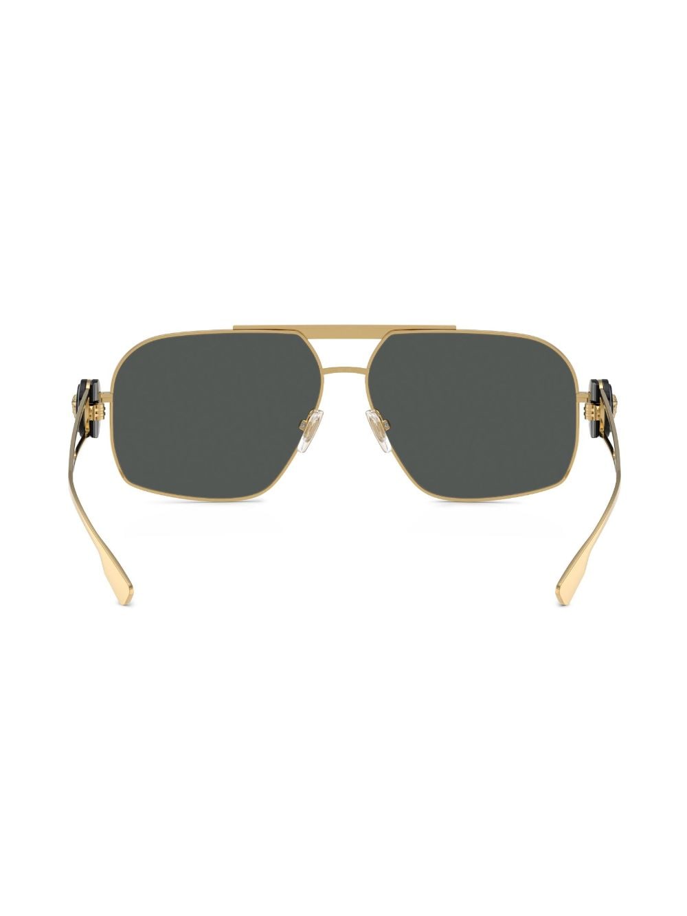 Shop Versace Medusa Pilot-frame Sunglasses In Gold