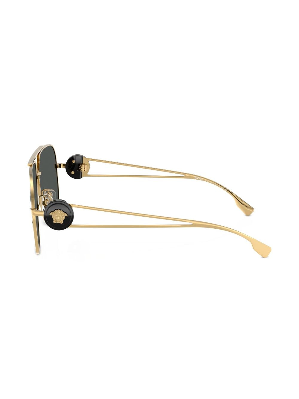 Shop Versace Medusa Pilot-frame Sunglasses In Gold