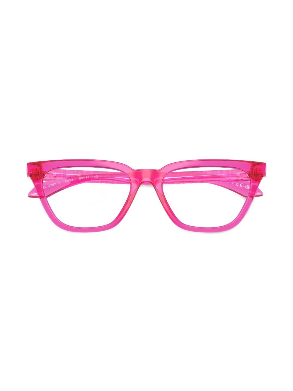Shop Versace Greca Cat-eye Frame Glasses In Pink