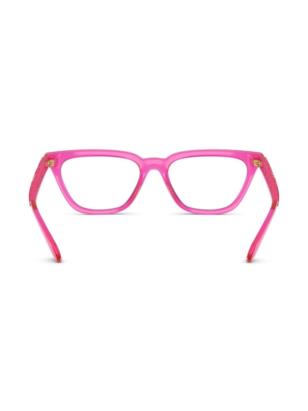Shop Versace Greca Cat-eye Frame Glasses In Pink