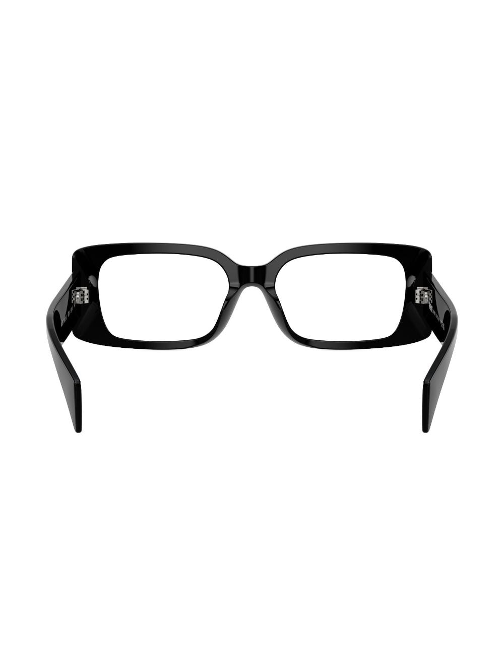 Shop Versace Medusa-plaque Rectangle-frame Glasses In Black
