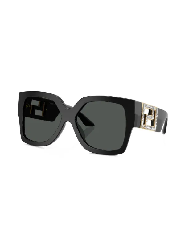 【VERSACE】ヴェルサーチ グレカ装飾 オーバーサイズ サングラス Versace Eyewear グレカ オーバーサイズフレーム サングラス