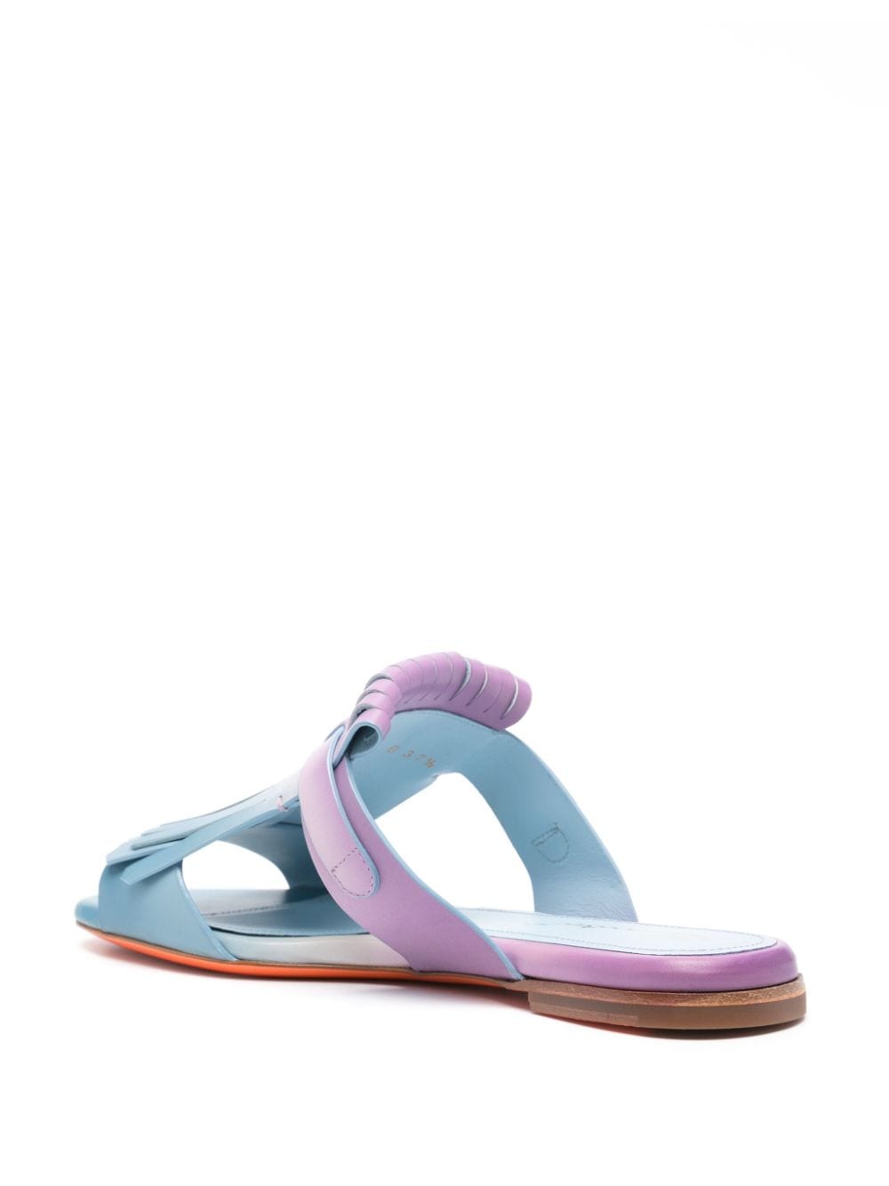 Shop Santoni Dua Fringed Sandals In Blau