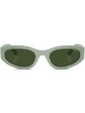 Vogue Eyewear logo-print oval-frame sunglasses - Green