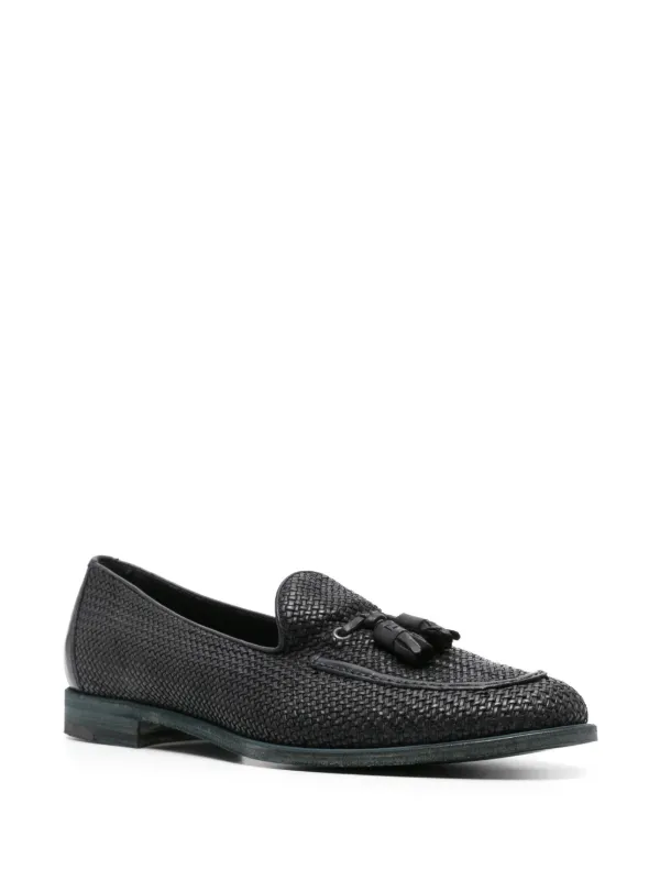 Fratelli Rossetti Interwoven Leather Loafers | Blue | FARFETCH