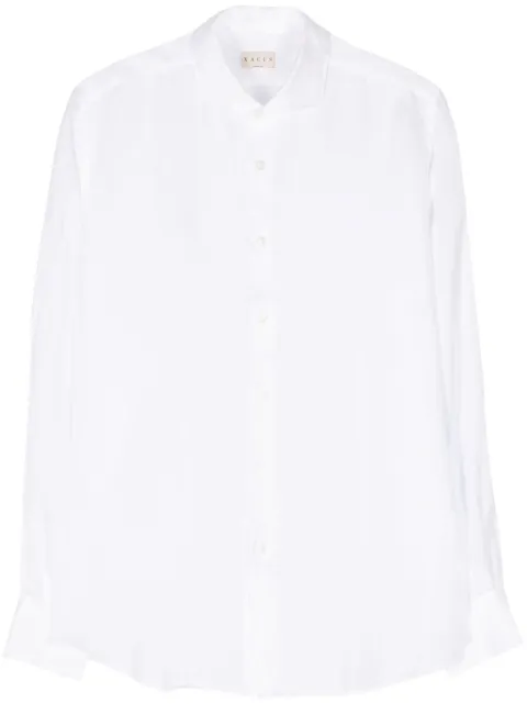 Xacus spread-collar linen shirt