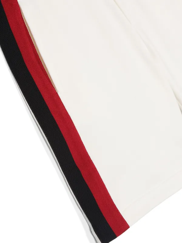 Moncler Enfant stripe-detail Cotton Shorts | White | FARFETCH