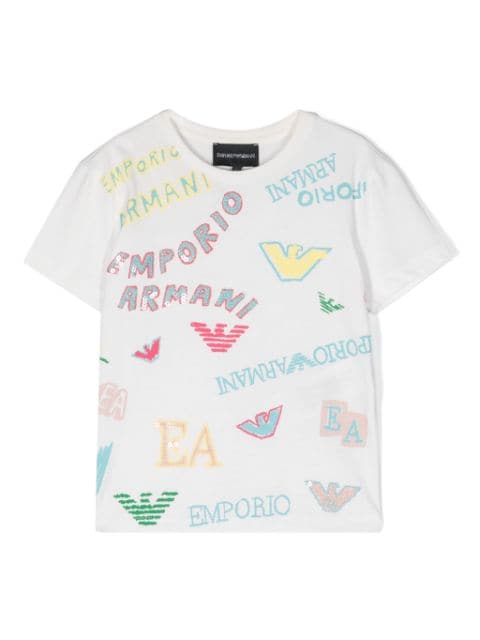 Emporio Armani Kids logo-print cotton T-shirt