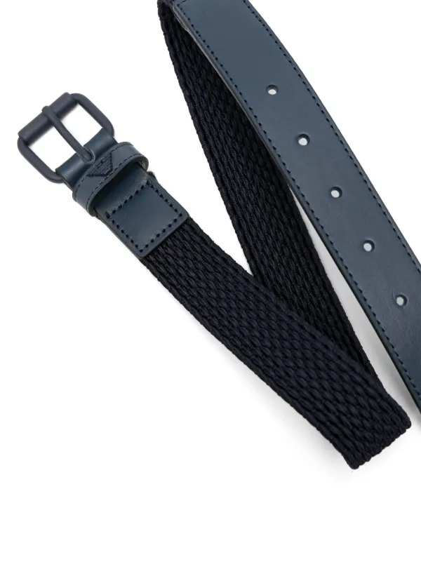 Emporio Armani Kids buckle fastening Woven Belt Blue FARFETCH TR