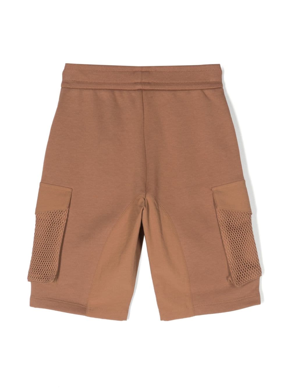 Shop Emporio Armani Logo-embroidered Cargo Shorts In Brown