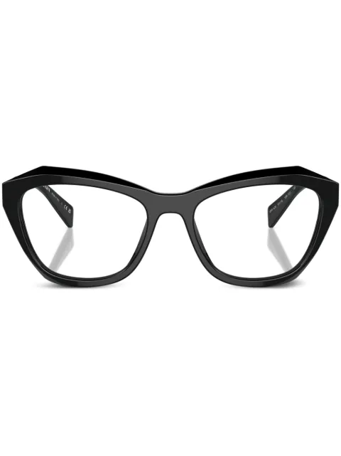 Prada Eyewear lentes con armazón geométrica y logo grabado