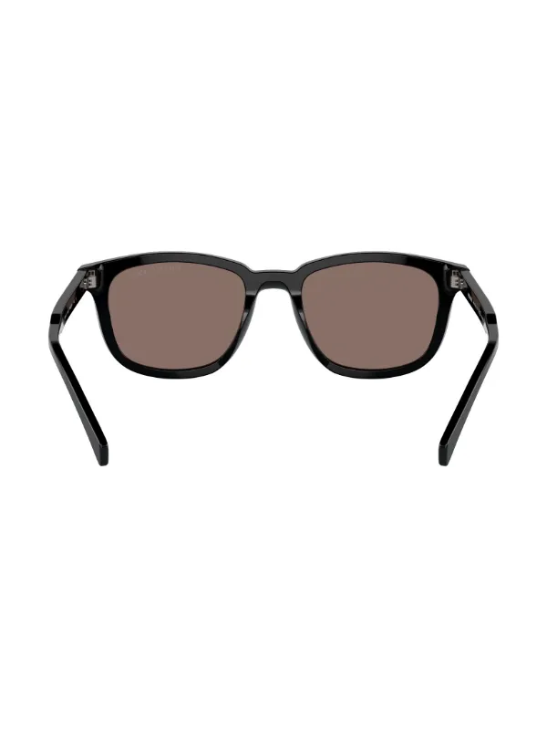 Prada Eyewear Prada PR A21S ラウンドフレーム サングラス | ブラック
