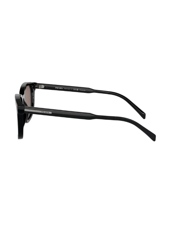 Prada Eyewear Prada PR A21S ラウンドフレーム サングラス | ブラック