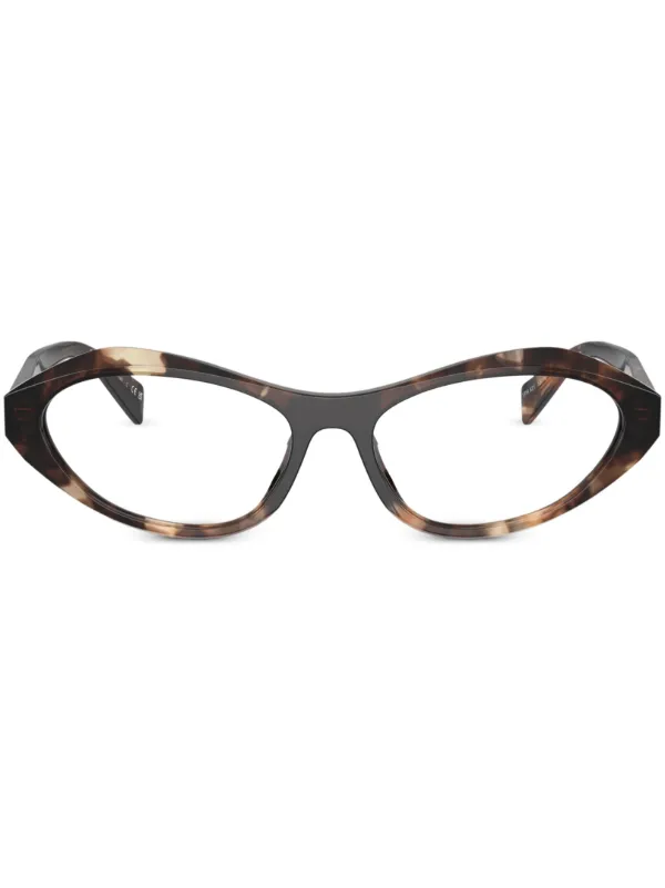 PRADAブラウンオーバル型サングラス Prada Eyewear オーバルフレーム サングラス | ブラウン