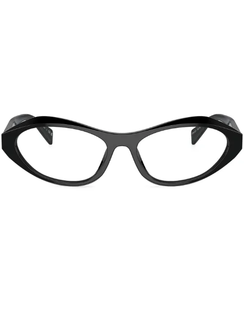 Lunettes de soleil ovales à logo gravé - Prada Eyewear - Modalova