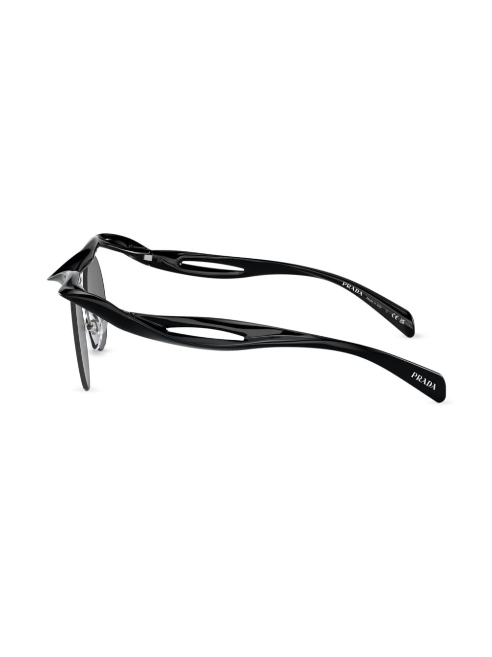 Prada Eyewear Prada PR A24S zonnebril met rond montuur Zwart