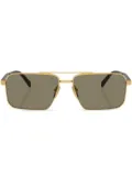 Prada Eyewear Prada PR A57S rectangle frame sunglasses - Gold