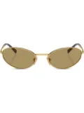 Prada Eyewear Prada PR A59S oval sunglasses - Gold