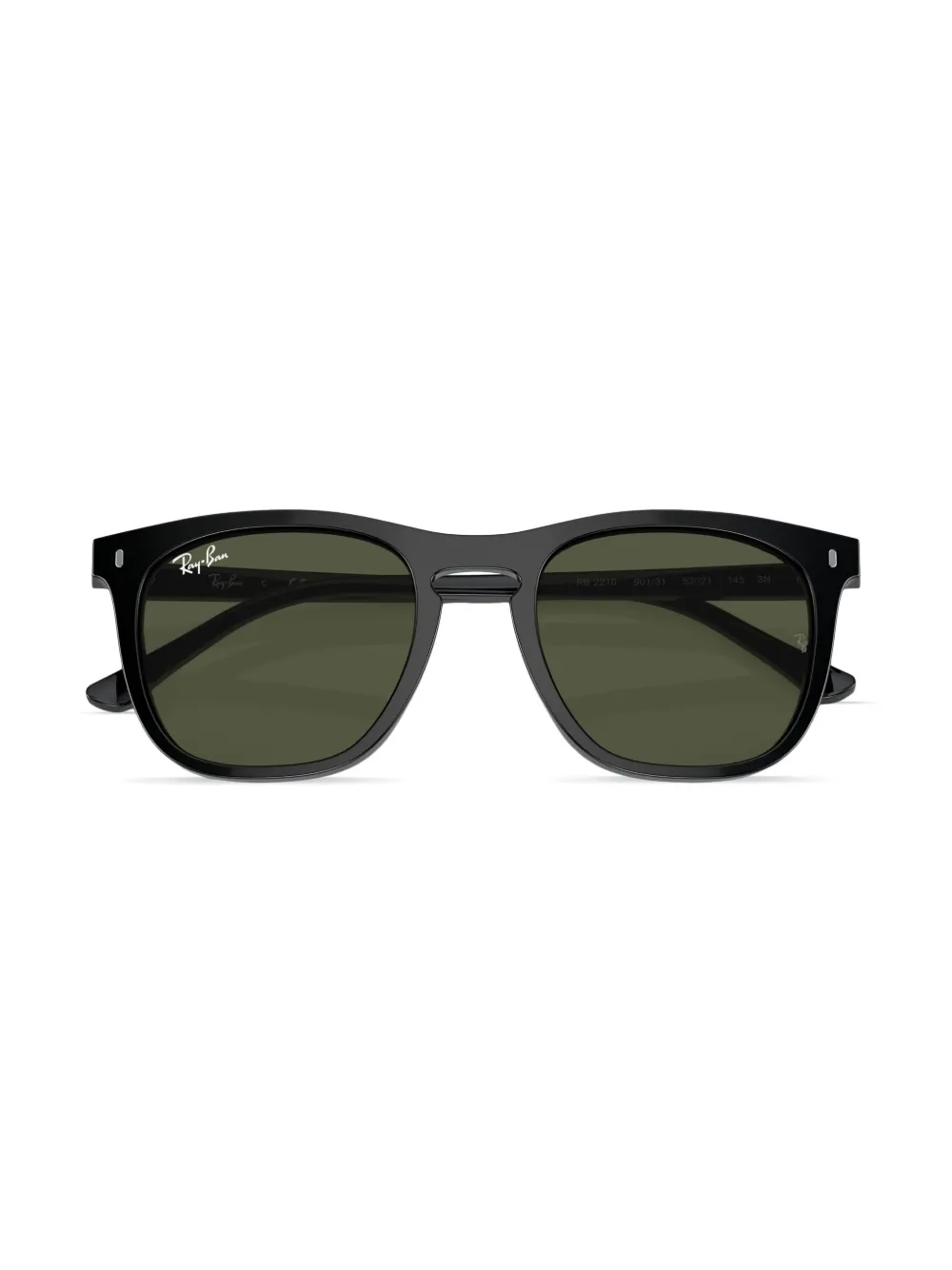 Shop Ray Ban Rb2210 Square-frame Sunglasses In Black
