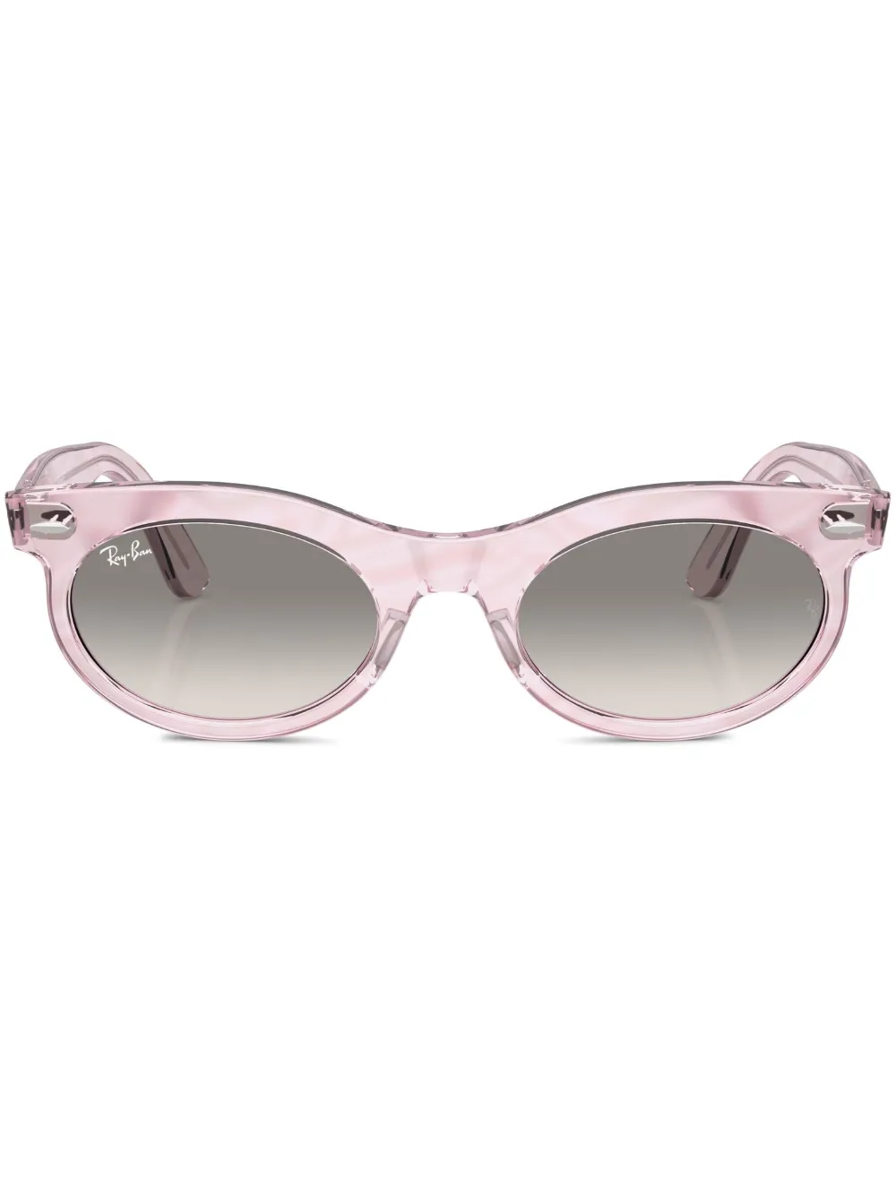 Ray Ban Wayfarer Sonnenbrille Mit Ovalem Gestell In Pink