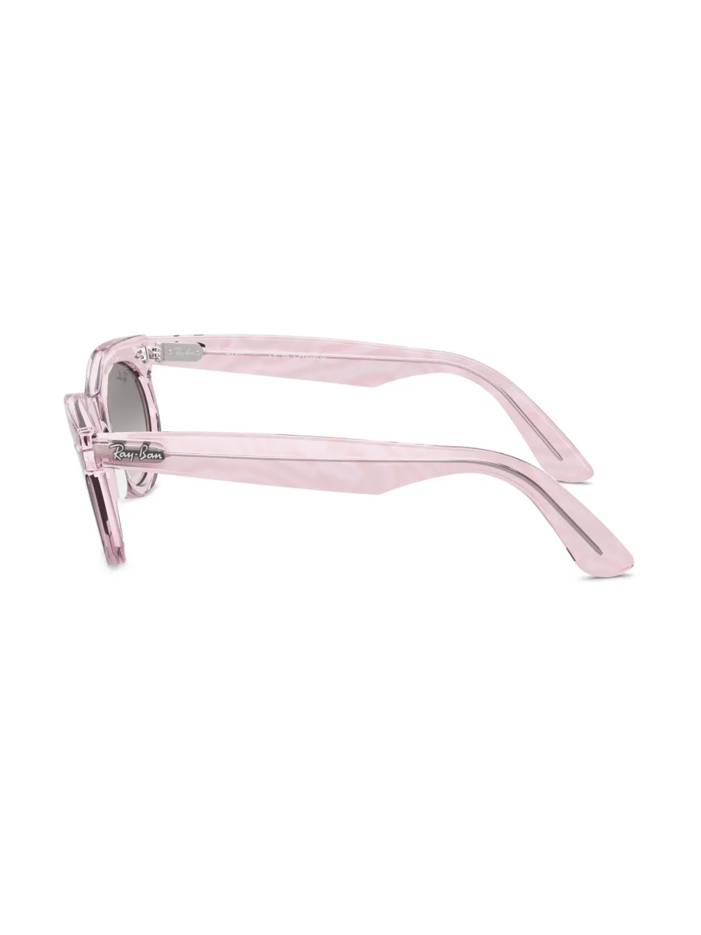 Ray Ban Wayfarer Sonnenbrille Mit Ovalem Gestell In Pink