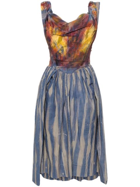 Vivienne Westwood bustier striped midi dress