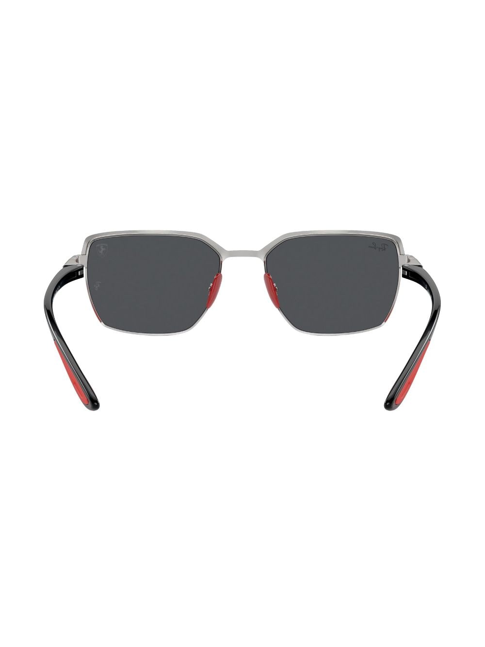 Shop Ray Ban X Scuderia Ferrari Square-frame Sunglasses In Red